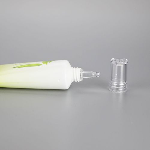 50ml gradient green cosmetic plastic squeeze tubes for essential oil tubes with dropper applicator