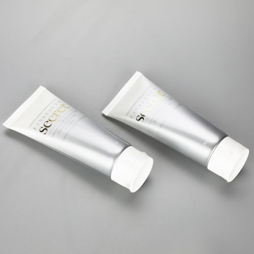 80ml gradient color facial cleanser tube cosmetic plastic glossy tubes with flip top cap