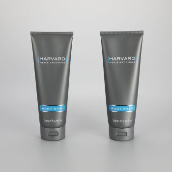 250ml/8.79oz matt gray cosmetic plastic body lotion tube body wash container big tube with flip top cap