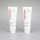 180g Dark white hair gel facial cleanser plastic squeeze tube with glossy white flip top cap