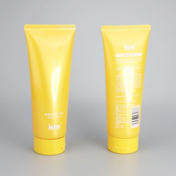 200g glossy hair conditioner empty plastic packaging tube with high quality flip top cap