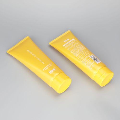 200g glossy hair conditioner empty plastic packaging tube with high quality flip top cap