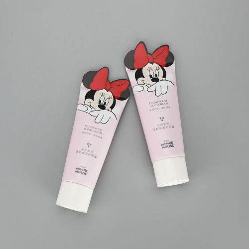 Cute 65g cosmetic aluminum plastic hand cream tube special sealing ABL tube with animal shape tail