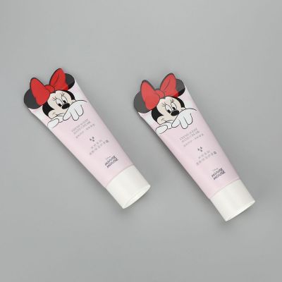 Cute 65g cosmetic aluminum plastic hand cream tube special sealing ABL tube with animal shape tail