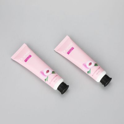 Cute 30g aluminum plastic fruit hand cream tube pink cosmetic ABL tubes with black flip top cap