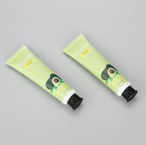 Cute 30g aluminum plastic fruit hand cream tube cosmetic laminated tubes with black flip top cap