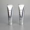 100ml aluminum plastic facial cleanser tube cosmetic silver surface tube with matt silver screw cap