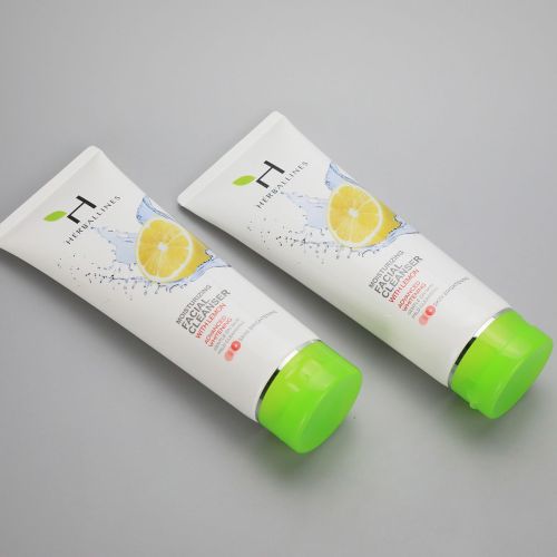 180g plastic cosmetic facial cleanser tube big tube with flip top cap