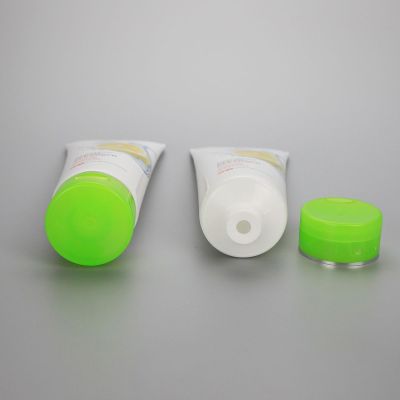 180g plastic cosmetic facial cleanser tube big tube with flip top cap