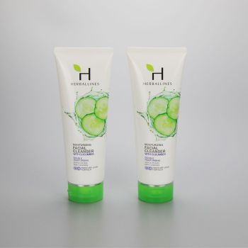 Offset printing180g PBL tube for facial cleanser body lotion with flip top cap