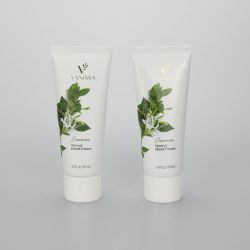 D40mm 3.4oz/100ml collapsible aluminum tube cosmetic hand cream packaging tube with white screw cap