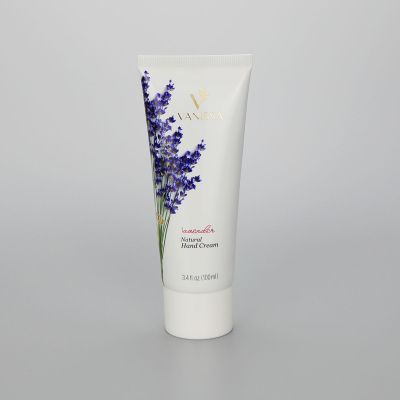 D40mm 3.4oz/100ml aluminum plastic tube cosmetic plant printing hand cream tube with white screw cap
