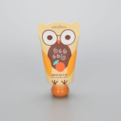 Cute 40g cosmetic plastic hand cream tube special sealed PE tube with animal shape tail