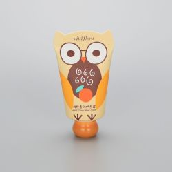 Cute 40g cosmetic plastic hand cream tube special sealed PE tube with animal shape tail