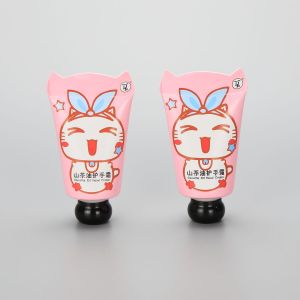 50g cosmetic plastic cute hand cream tube packaging with animal shape tail