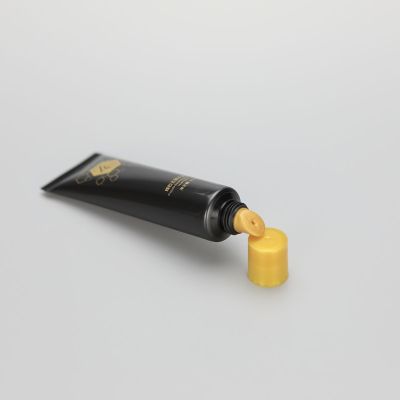 30ml 1oz  Matt black plastic cosmetic nose mask lip gloss tube with screw cap