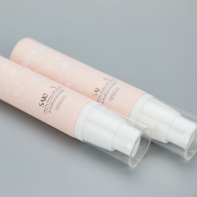 D30mm 35g BB CC sunscreen cream plastic cosmetic tube with airless pump and cover
