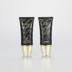 35ml black PBL plastic BB CC cream tubes with golden pumps and clear cover
