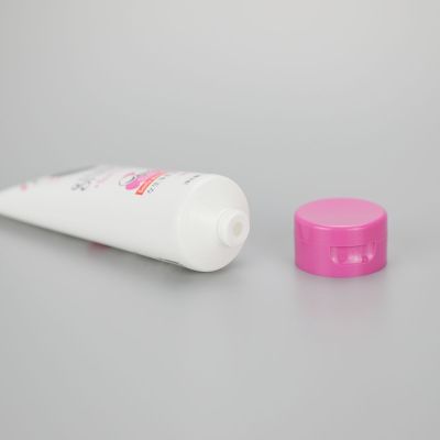 D40mm 100ml plastic facial cleanser tube cosmetic squeeze tube with flip top cap