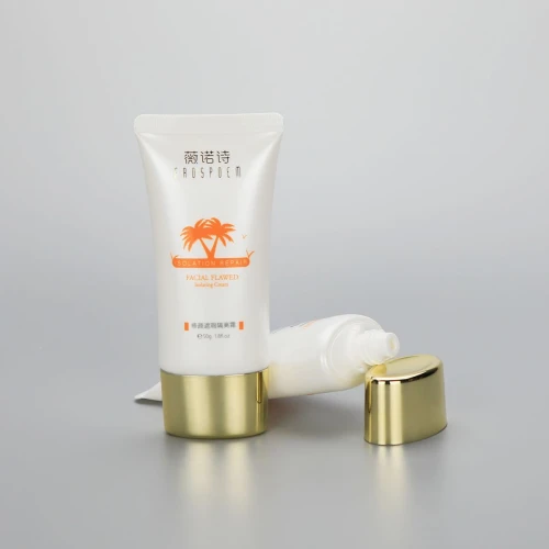 40mm 50g Oval BB CC cream cosmetic plastic tube with golden screw cap