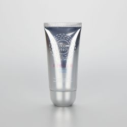 50ml/1.75oz high shiny oval ABL sunscreen/hand lotion cream cosmetic plastic tube with silver screw cap