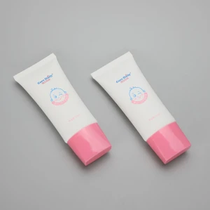50ml cosmetic plastic skincare tube for baby cream with screw cap