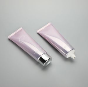 100g aluminum plastic high gloss tube empty facial cleanser hand cream tube