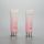 D40mm 120g gradient pink cosmetic plastic soft tube for facial cleanser with silver screw cap