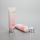 D40mm 120g gradient pink cosmetic plastic soft tube for facial cleanser with silver screw cap