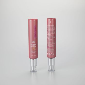 75ml 2.6oz PBL cosmetic plastic hand cream skincare tube  with silver cream pump and cover