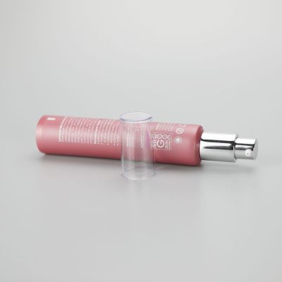 75ml 2.6oz PBL cosmetic plastic hand cream skincare tube  with silver cream pump and cover