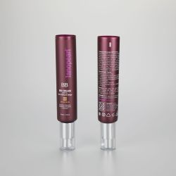 PBL 75ml 2.6oz cosmetic plastic cream skincare tube  with silver cream pumps and acrylic caps