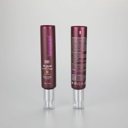 PBL 75ml 2.6oz cosmetic plastic cream skincare tube with silver cream pumps and acrylic caps