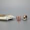 30g high gloss eye cream cosmetic plastic long nozzle empty tube with fancy rose golden screw cap