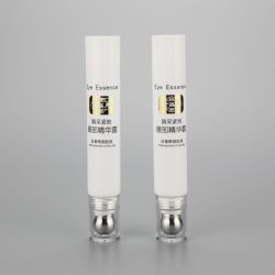 19mm 15g cosmetic plastic eye essence cream tube lip gloss tube with luxury metal applicator