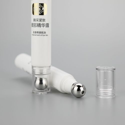 19mm 15g cosmetic plastic eye essence cream tube lip gloss tube with luxury metal applicator