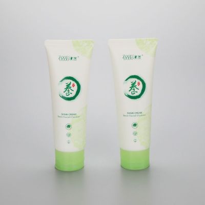 D40mm 100ml cosmetic plastic soft PE tube facial cleanser tube with flip top cap