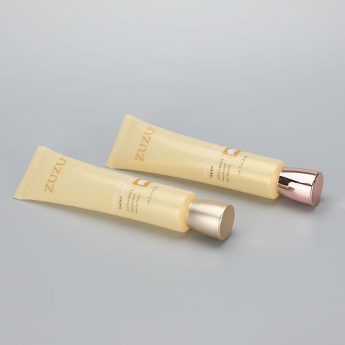 40g long nozzle eye cream cosmetic plastic empty packaging tube with high quality rose gold screw cap