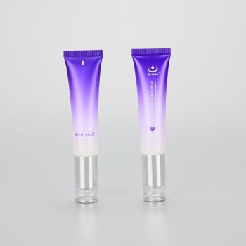 19mm 20g gradient purple eye cream cosmetic plastic packaging tube with luxury acrylic screw cap