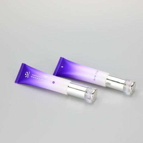 19mm 20g gradient purple eye cream cosmetic plastic packaging tube with luxury acrylic screw cap