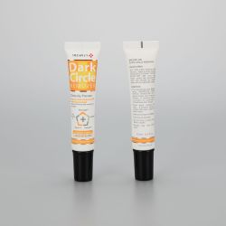 22mm 30g white eye cream long nozzle plastic cosmetic packaging tube with aluminum screw cap