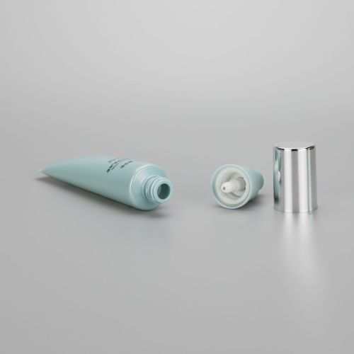 30mm 60g isolated sunscreen cream cosmetic plastic tube with airless cream pump and silver cover