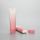 120ml gradient pink oval cosmetic plastic glossy soft tube for facial cleanser with screw cap