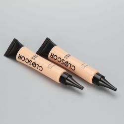 fancy 20g long nozzle eye cream cosmetic plastic empty concealer packaging tube with tower screw cap