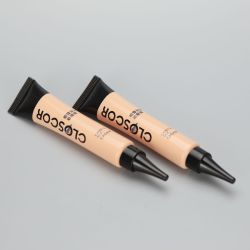 fancy 20g long nozzle eye cream cosmetic plastic empty concealer packaging tube with tower screw cap