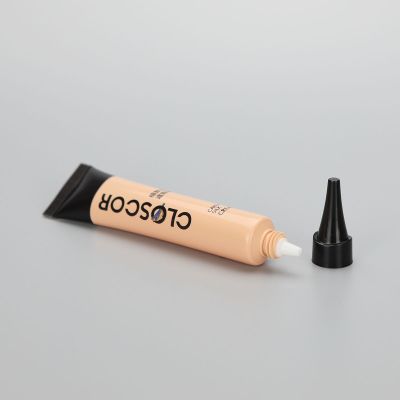 fancy 20g long nozzle eye cream cosmetic plastic empty concealer packaging tube with tower screw cap