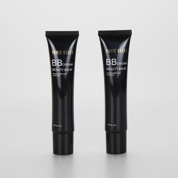 36g/1.3oz black long nozzle BB CC cream eye cream cosmetic plastic empty tube with screw cap