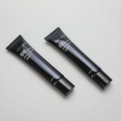 36g/1.3oz black long nozzle BB CC cream eye cream cosmetic plastic empty tube with screw cap