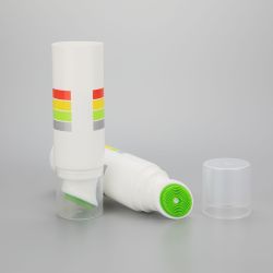 40g plastic cosmetic tube deodorant container face wash tube with silicone brush and a clear cover