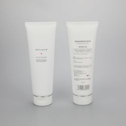 50mm 250g facial cleanser cream cosmetic plastic squeeze protect hair cream tube with flip top cap